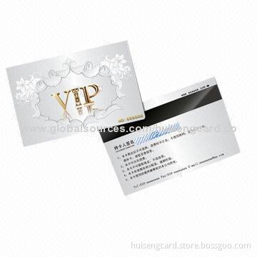 New Design CR80 Standard Size PVC Magnetic Barcode Card, SGS Certified